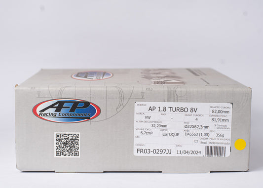 KIT DE PISTÃO FORJADO VW AP 1.8 TURBO 8V PINO 22 ANODIZADO