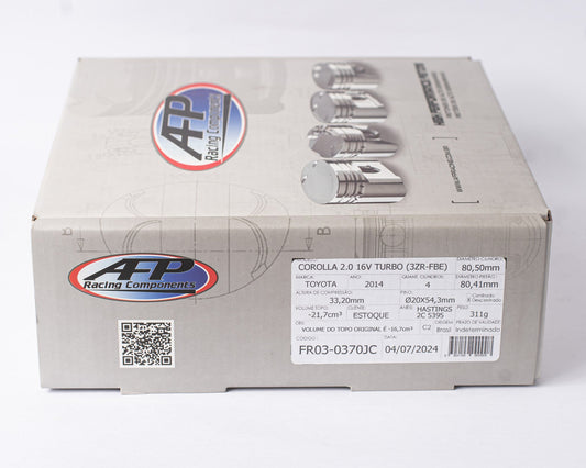 KIT PISTÃO FORJADO TOYOTA COROLLA 2.0 16V TURBO (3ZR-FBE)