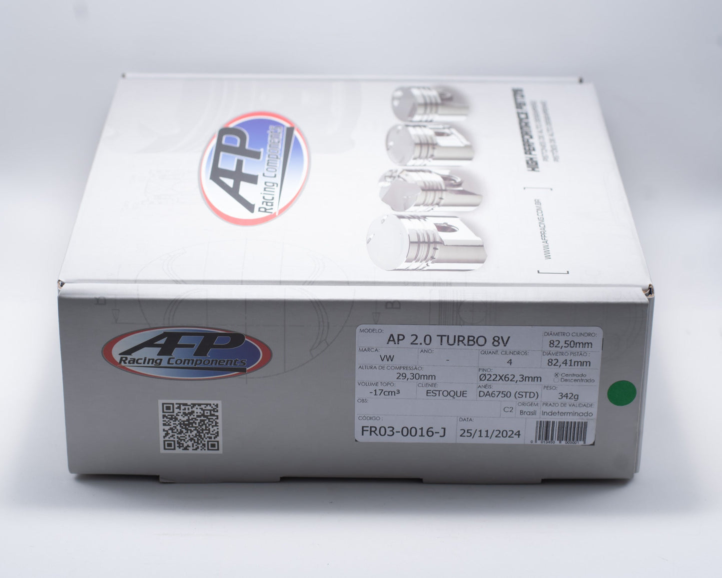 KIT DE PISTÃO FORJADO VW AP 2.0 TURBO 8V
